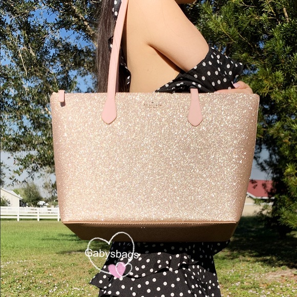 ‼️SALE‼️-NWT Kate Spade Large Tote Glitter - Picture 5 of 7